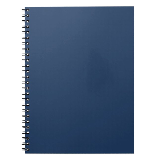 Klassisches Navy Blau Einfarbig Minimalistisch Notizblock (Vorderseite)