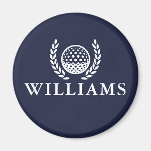 Klassisches Navy Blau Personalisiertes Namensmonog Magnet