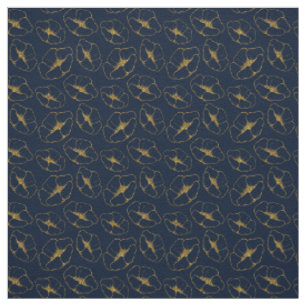 Klassisches Navyblau und Gold Stoff nahtloses Must