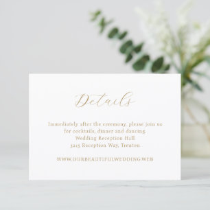 Klassisches neutrales Monogramm Elegante Hochzeit Begleitkarte