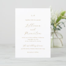 Klassisches neutrales Monogramm Elegante Hochzeit