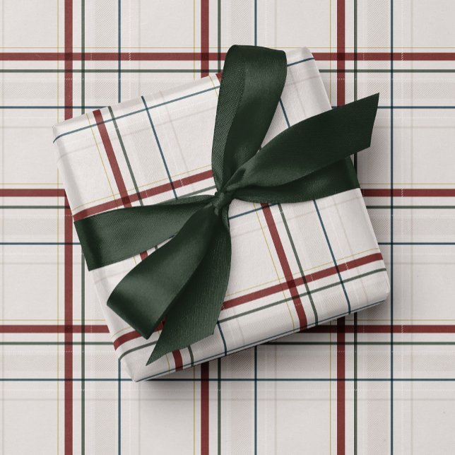 Klassisches neutrales Weihnachtskaromuster Geschenkpapier (Von Creator hochgeladen)