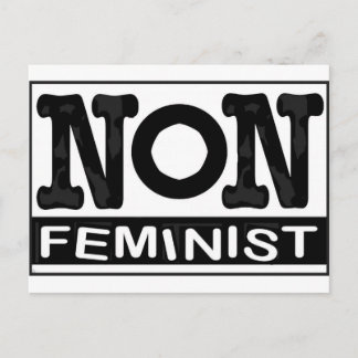 Klassisches nicht-feministisches Logo Postkarte