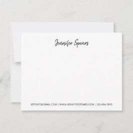 Klassisches Niedliches Berufliches handgeschrieben Mitteilungskarte