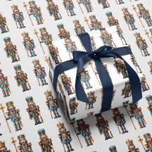 Klassisches Nussknacker-Geschenkpapier