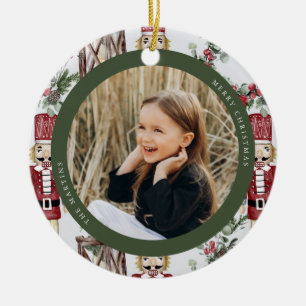 Klassisches Nutcraker-Muster-Foto Keramik Ornament