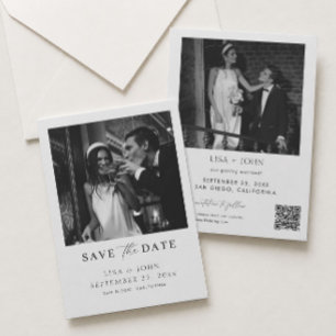 Klassisches Old Money Hochzeits-Save-the-Date-Foto Einladung