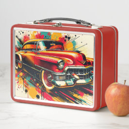 Klassisches Oldtimer-Auto Metall Brotdose