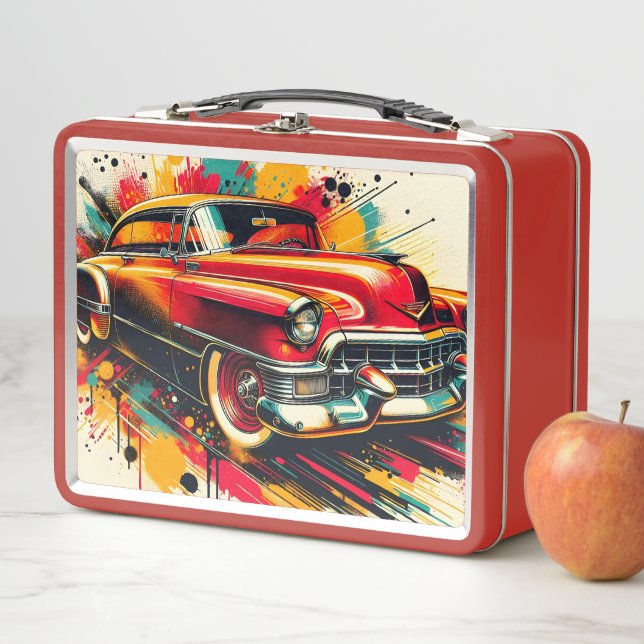 Klassisches Oldtimer-Auto Metall Brotdose (Beispiel)