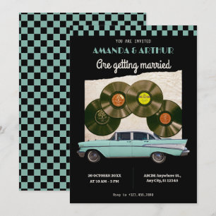 Klassisches Oldtimer-Wedding Einladung