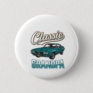 Klassisches Opa-Vintage-Auto-T-Shirt-Design_1 Button