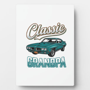 Klassisches Opa-Vintage-Auto-T-Shirt-Design_1 Fotoplatte