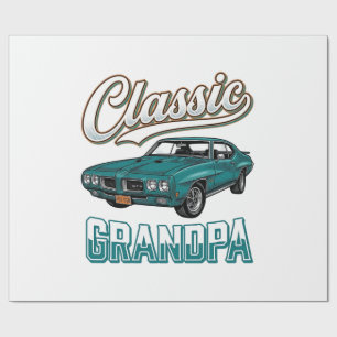 Klassisches Opa-Vintage-Auto-T-Shirt-Design_1 Geschenkpapier
