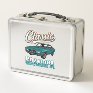 Klassisches Opa-Vintage-Auto-T-Shirt-Design_1 Metall Brotdose