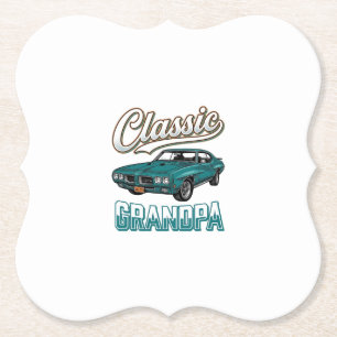 Klassisches Opa-Vintage-Auto-T-Shirt-Design_1 Untersetzer
