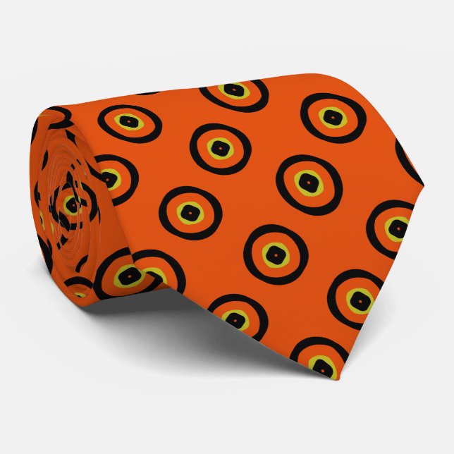 Klassisches Orange und Schwarz Krawatte (Gerollt)