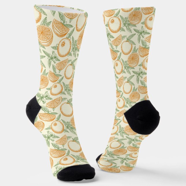 Klassisches Orangenfruchtmuster Socken (Gewinkelt)