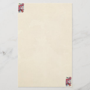 Klassisches orientalisch japanisches rotes Drachen Briefpapier