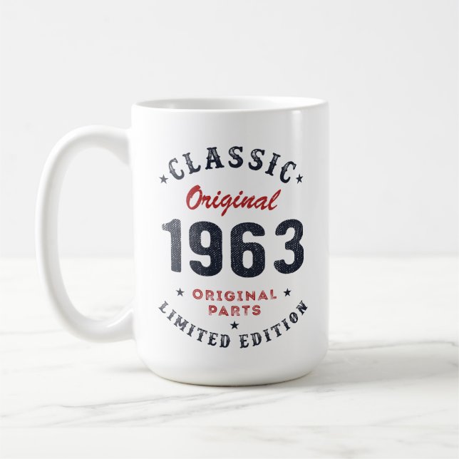 Klassisches Original 1963 Original Teile Geburtsta Kaffeetasse (Links)