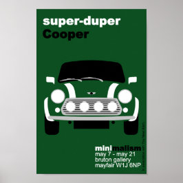 Klassisches Original Mini Cooper minimalistisches  Poster