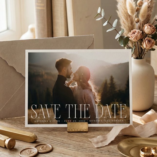 Klassisches Overlay-Foto Hochzeit Save The Date (Von Creator hochgeladen)