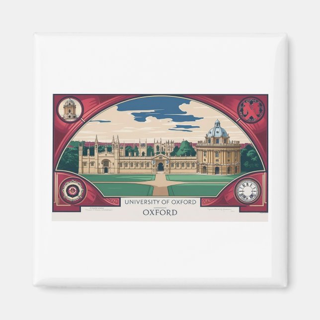 Klassisches Oxford Skyline Magnet (Vorne)