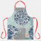 Klassisches Patchworkmuster in Indigo und Türkis