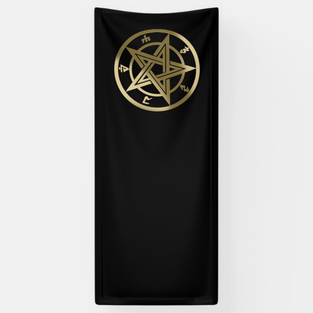 Klassisches Pentagramm Banner (Vertikal)