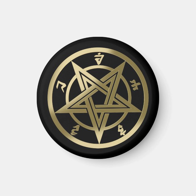 Klassisches Pentagramm Magnet (Vorne)