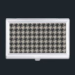 Klassisches Pepita Hahnentrittmuster Muster Schwar Visitenkarten Dose<br><div class="desc">Evergreen elegante und klassische Stoffmuster mit Pepita/Hahnentrittmuster-Muster in Schwarz-Grautönen.</div>