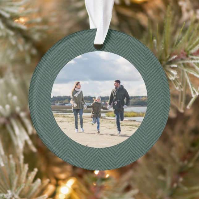 Klassisches personalisiertes Foto Ornament (Baum)