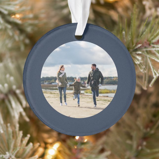 Klassisches personalisiertes Foto Ornament (Baum)