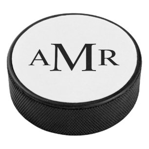 Klassisches Personalisiertes Monogramm Eishockey Puck