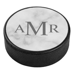 Klassisches Personalisiertes Monogramm Eishockey Puck