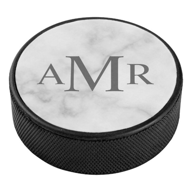 Klassisches Personalisiertes Monogramm Eishockey Puck (3/4)