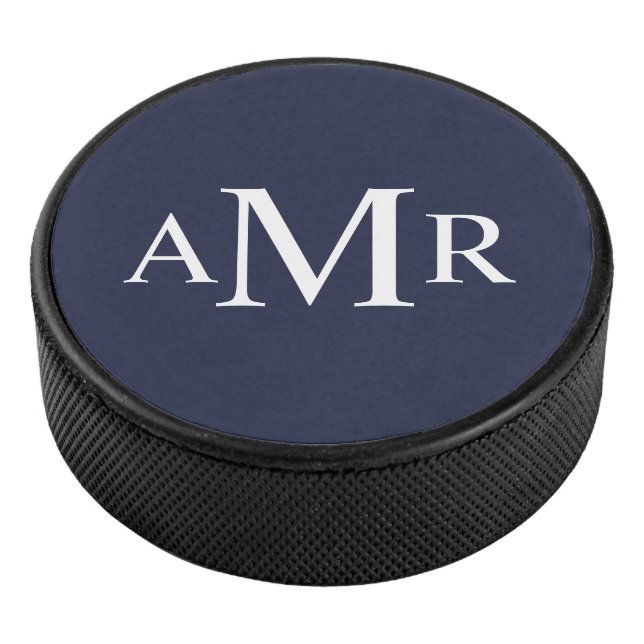 Klassisches Personalisiertes Monogramm Eishockey Puck (3/4)