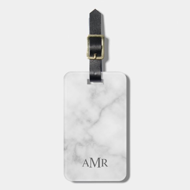 Klassisches Personalisiertes Monogramm Gepäckanhänger (Vorderseite vertikal)