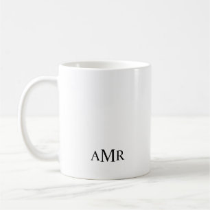 Klassisches personalisiertes Monogramm Kaffeetasse