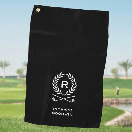 Klassisches Personalisiertes Monogramm-Kraut Golfhandtuch