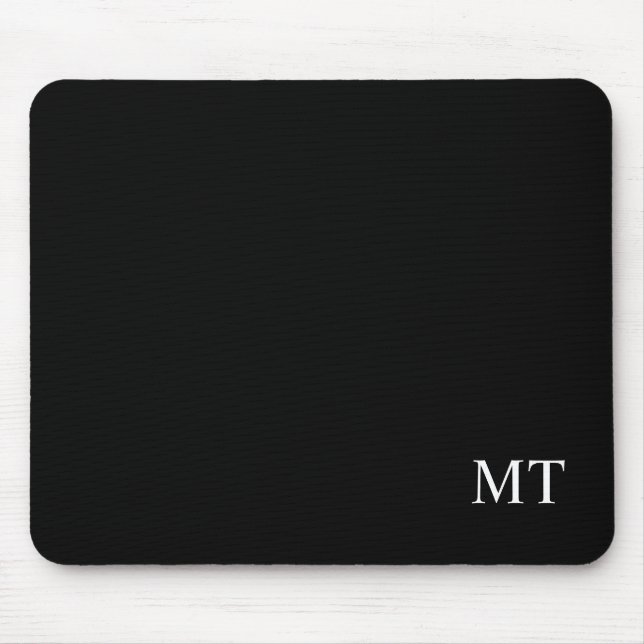 Klassisches Personalisiertes Monogramm Mousepad (Vorne)