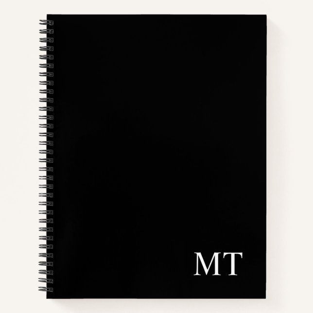 Klassisches Personalisiertes Monogramm Notizbuch (Vorderseite)