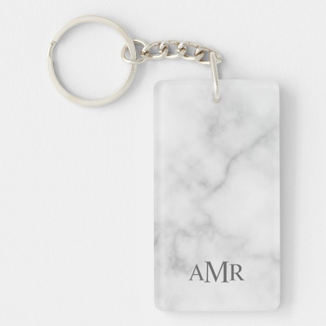 Klassisches Personalisiertes Monogramm Schlüsselanhänger (Vorderseite)