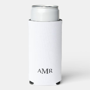 Klassisches Personalisiertes Monogramm Selters Dosenkühler
