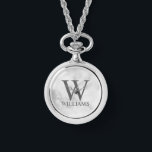 Klassisches Personalisiertes Monogramm und Name Armbanduhr<br><div class="desc">Personalisiert Monogram und Name Gift sind mit personalisierten Monogrammen und Namen im klassischen Serif-Schriftart-Stil auf weißem Marmor-Hintergrund ausgestattet. Ideal für Ferien,  Wiedersehen und besondere Anlässe. Bitte beachten Sie: Die Marmordetails werden im Kunstwerk simuliert. Bei der Herstellung dieses Produktes wird kein Marmor verwendet</div>