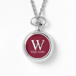 Klassisches Personalisiertes Monogramm und Name Armbanduhr