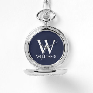 Klassisches Personalisiertes Monogramm und Name Armbanduhr