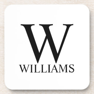Klassisches Personalisiertes Monogramm und Name Ge Getränkeuntersetzer