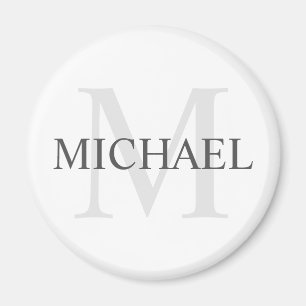 Klassisches Personalisiertes Monogramm und Name Magnet