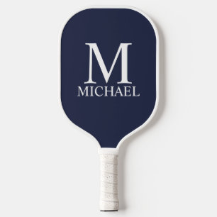Klassisches Personalisiertes Monogramm und Name Pickleball Schläger