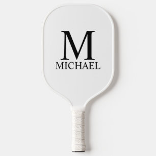Klassisches Personalisiertes Monogramm und Name Pickleball Schläger